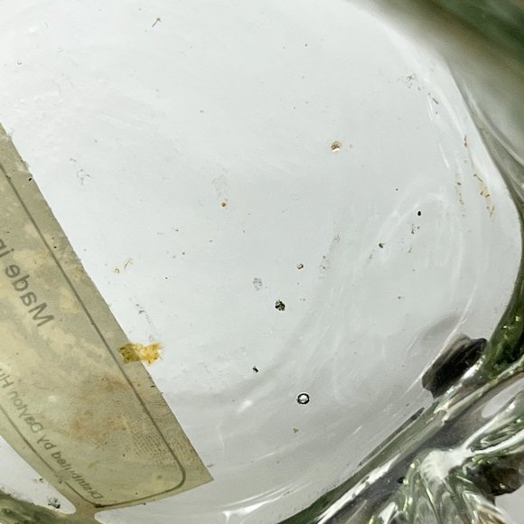 Vtg Caged Glass Candle Holder Vase Handblown Brutalist Art Mexico - Picture 9 of 14